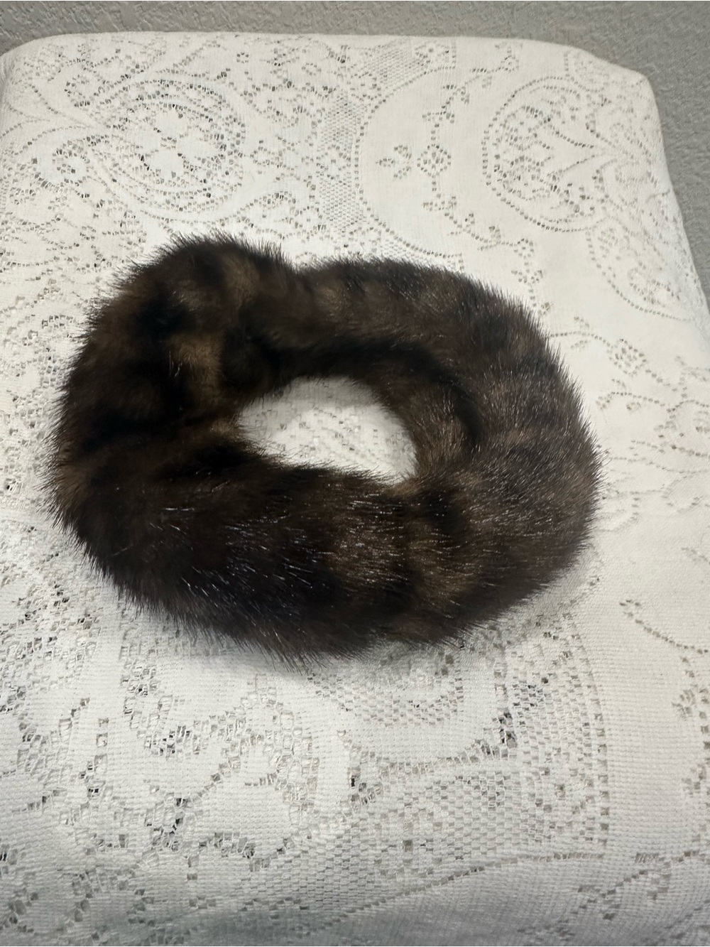 Dillard’s Classic Dark Brown Faux Fur Neck / head Warmer